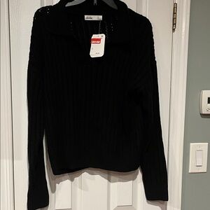 Elodie Classic Black Cowl Neck Sweater